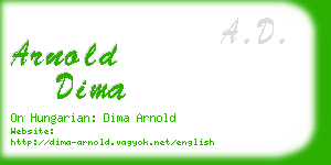 arnold dima business card